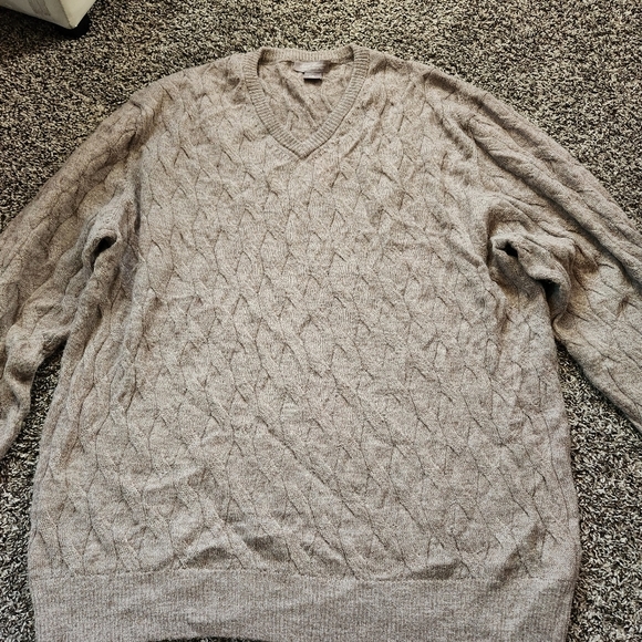 Daniel Cremieux Brown V-Neck Sweater - Picture 9 of 16